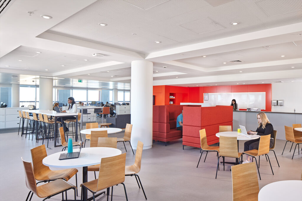 Office breakout area at ONE Friargate